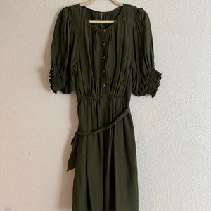 Anthropologie Khaki Dress